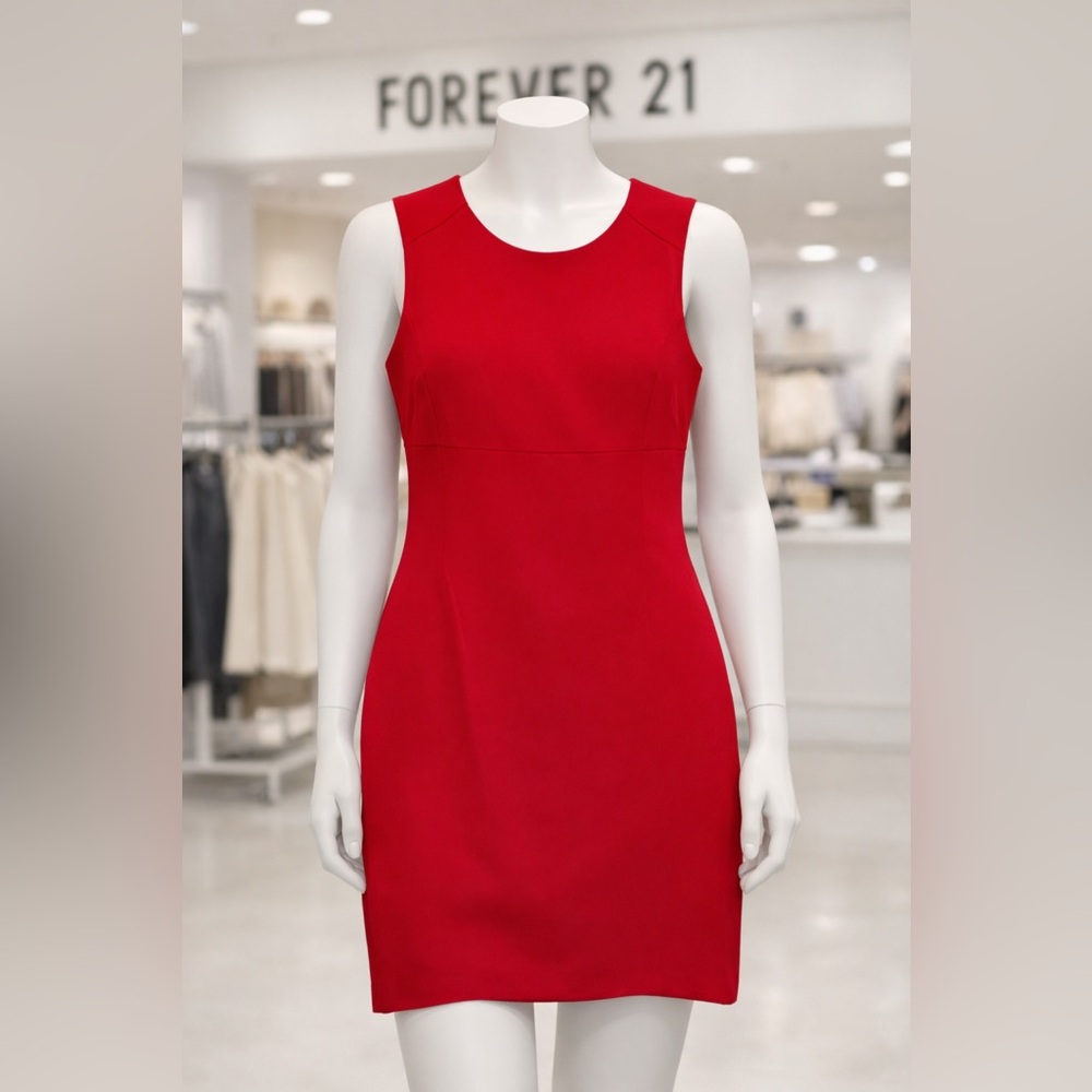 Elegant Red Sleeveless Dress